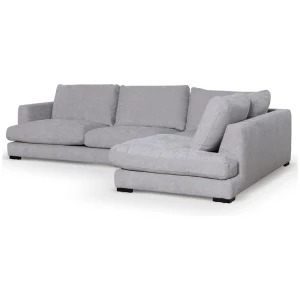 Lucinda 4 Seater Fabric Right Chaise Sofa - Oyster Beige by Interior Secrets - AfterPay Available