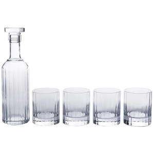 Luigi Bormioli Bach Decanter & Double Old Fashion Glass 5 Piece Set
