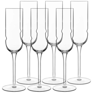 Luigi Bormioli Grandioso Set of 6 Champagne Glasses 210ml