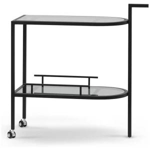Luigi Glass Bar Cart - Black by Interior Secrets - AfterPay Available