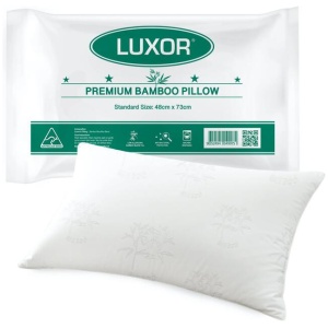 Luxor Australian Made Bamboo Cooling Pillow Standard Size Single Pack