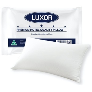 Luxor Australian Made Hotel Quality Pillow Standard Size Single Pack