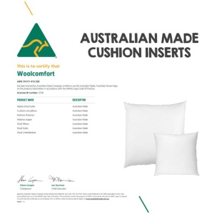 Luxor Twin Pack 50x50cm Aus Made Hotel Cushion Inserts Premium Memory Resistant Filling