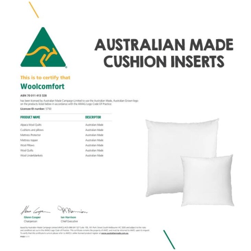 Luxor Twin Pack 50x50cm Aus Made Hotel Cushion Inserts Premium Memory Resistant Filling