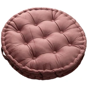 Luxury Round Pouf Tatami Cushion Meditation Floor Mat with Handle