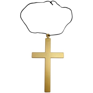 MONK CROSS Priest Costume Fancy Dress Necklace Religious Nun Accessory Halloween