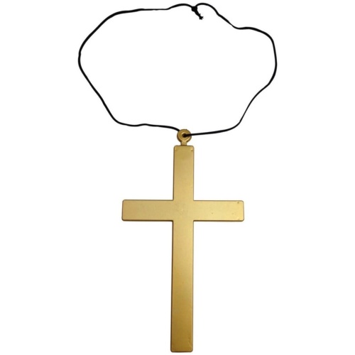 MONK CROSS Priest Costume Fancy Dress Necklace Religious Nun Accessory Halloween