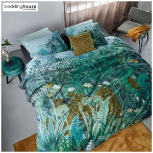 Madagascar Cotton Percale Green Quilt Cover Sets by Bedding House Queen