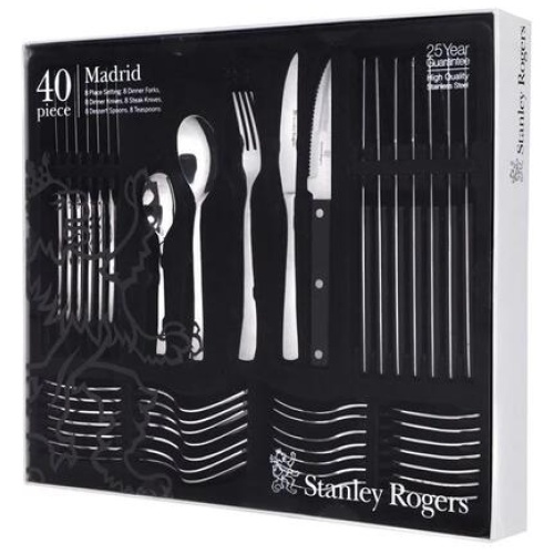 Madrid 40 Piece Cutlery Set Size 5X39X44cm by Stanley Rogers