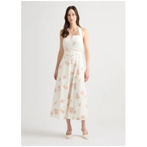 Maisie Embroidered Linen Dress