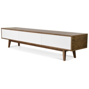 Marc 2.1m Wooden Scandinavian Lowline TV Entertainment Unit - Walnut by Interior Secrets - AfterPay Available