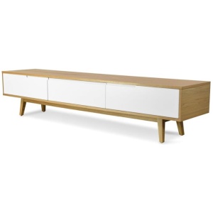 Marc 2.1m Wooden Scandinavian TV Unit - Lowline - Natural by Interior Secrets - AfterPay Available
