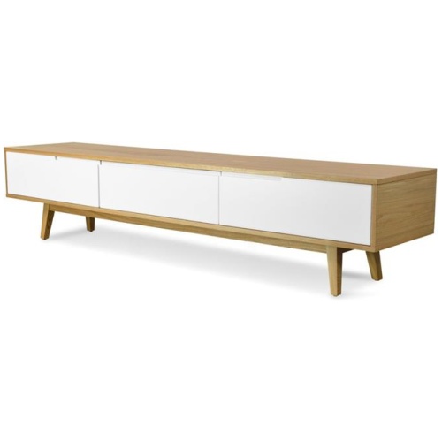 Marc 2.1m Wooden Scandinavian TV Unit - Lowline - Natural by Interior Secrets - AfterPay Available