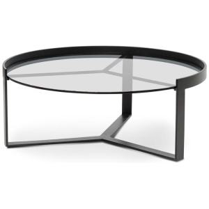 Marcel 90cm Glass Round Coffee Table - Large by Interior Secrets - AfterPay Available