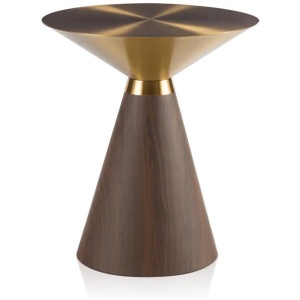 Marika 49cm Side Table - Walnut by Interior Secrets - AfterPay Available