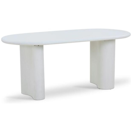 Marino 1.8m Oval Dining Table - White by Interior Secrets - AfterPay Available