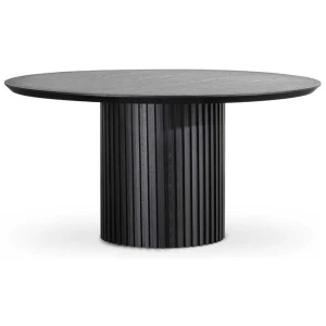 Marty 1.5m Wooden Round Dining Table - Black by Interior Secrets - AfterPay Available