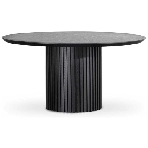 Marty 1.5m Wooden Round Dining Table - Black by Interior Secrets - AfterPay Available