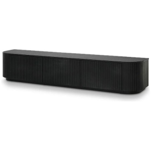 Marty 2.4m Entertainment TV Unit - Full Black Oak by Interior Secrets - AfterPay Available