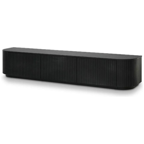 Marty 2.4m Entertainment TV Unit - Full Black Oak by Interior Secrets - AfterPay Available