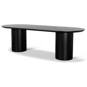 Marty 2.5m Wooden Dining Table - Black by Interior Secrets - AfterPay Available