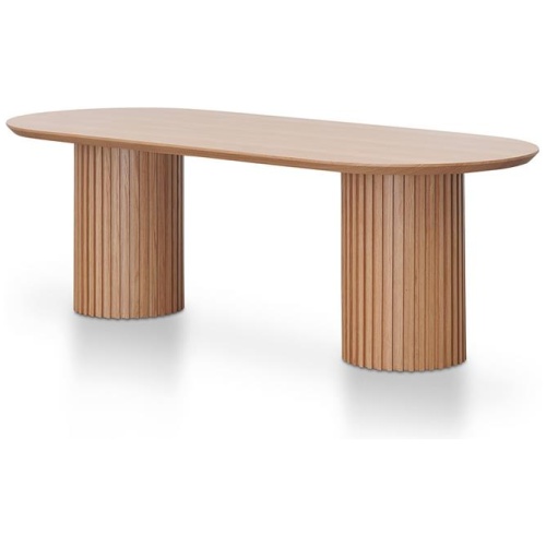 Marty 2.5m Wooden Dining Table - Natural by Interior Secrets - AfterPay Available