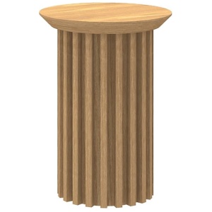 Marty Round Side Table - Natural Oak by Interior Secrets - AfterPay Available