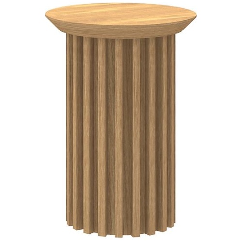 Marty Round Side Table - Natural Oak by Interior Secrets - AfterPay Available