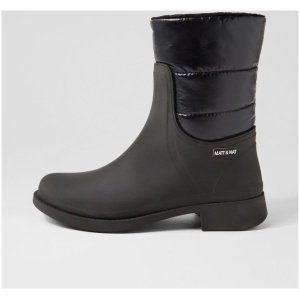 Matt & Nat Romina Nm Black Smooth Black Boots Womens Shoes Casual Ankle Boots