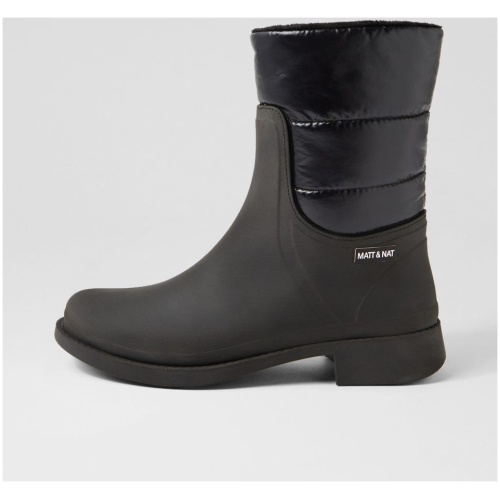 Matt & Nat Romina Nm Black Smooth Black Boots Womens Shoes Casual Ankle Boots