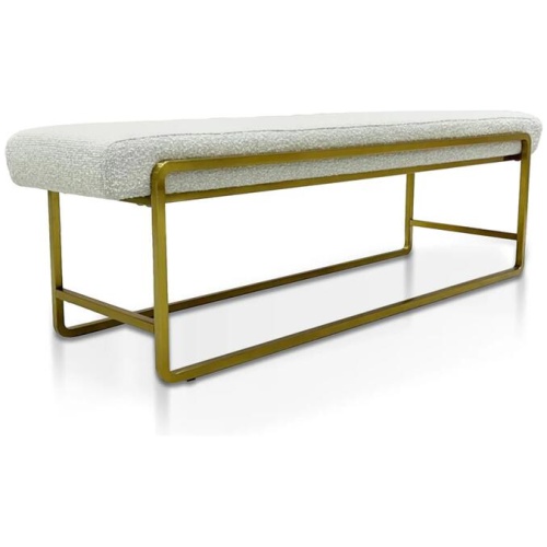Megan 1.52m Bench - Pearl Grey Boucle by Interior Secrets - AfterPay Available
