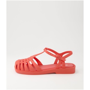 Melissa Melissa Aranha Quadrada My Red Pvc Red Sandals Womens Shoes Casual Sandals Flat Sandals