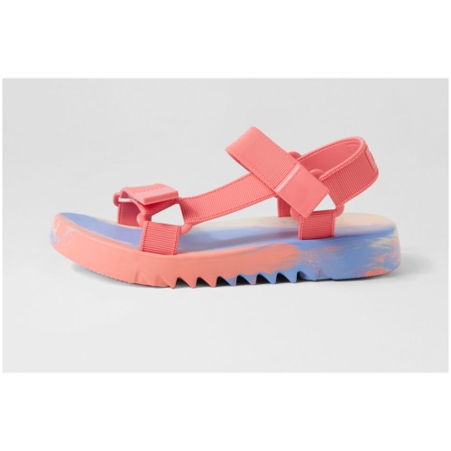 Melissa Melissa Flowing Papete My Pink Blue Fabric Pink Blue Sandals Womens Shoes Casual Sandals Flat Sandals