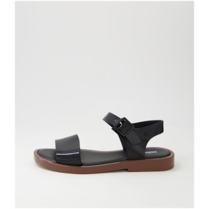Melissa Melissa Mar Sandal Ii My Black Brown Pvc Black Brown Sandals Womens Shoes Casual Sandals Flat Sandals