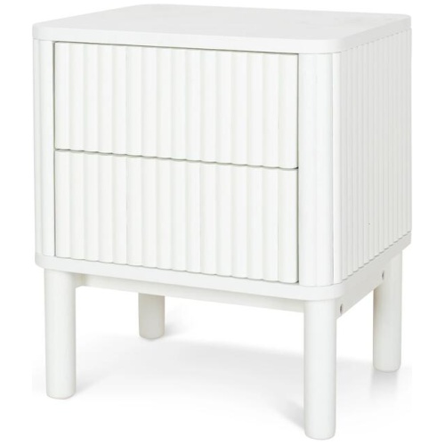 Melita Bedside Table - Warm White by Interior Secrets - AfterPay Available