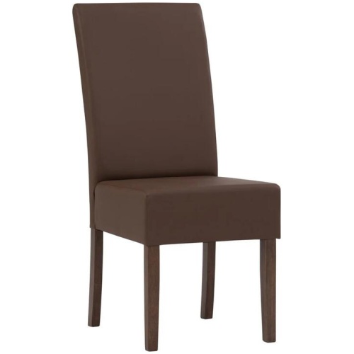 Mesi Dining Chair x2 - Cocoa Legs Mocha Colour Vinyl Upholstery