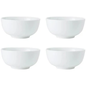 Mikasa Chalk 4 Piece Porcelain Cereal Bowl Set 14cm White