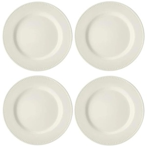 Mikasa Cranborne 4 Piece Stoneware Dinner Plate Set 27cm Cream