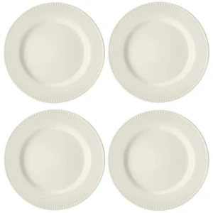 Mikasa Cranborne 4 Piece Stoneware Dinner Plate Set 27cm Cream