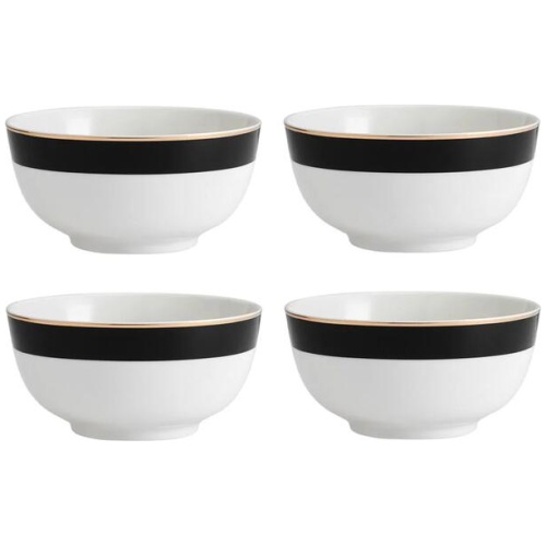 Mikasa Luxe Deco 4 Piece Fine China Cereal Bowl Set 14cm