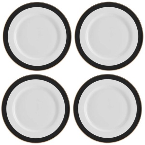 Mikasa Luxe Deco 4 Piece Fine China Dinner Plate Set 27.5cm