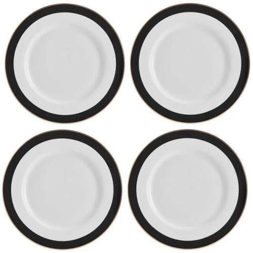 Mikasa Luxe Deco 4 Piece Fine China Dinner Plate Set 27.5cm