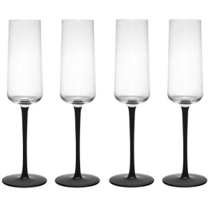 Mikasa Palermo 4 Piece Crystal Champagne Flute Set 250ml