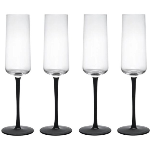 Mikasa Palermo 4 Piece Crystal Champagne Flute Set 250ml