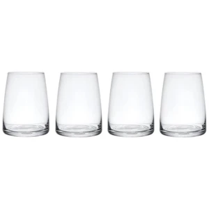 Mikasa Palermo 4 Piece Stemless Wine Glass Set 350ml