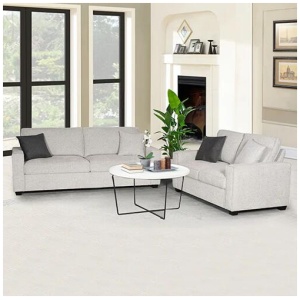 Milano 3-2 Seater Sofa Set Polyester Fabric Multilayer Two Pillows Attached Individual Pocket Spring