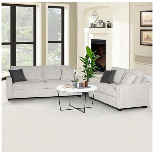 Milano 3-2 Seater Sofa Set Polyester Fabric Multilayer Two Pillows Attached Individual Pocket Spring