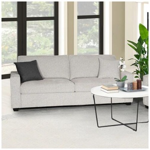 Milano 3 Seater Sofa Set Polyester Fabric Multilayer Two Pillows Attached Individual Pocket Spring