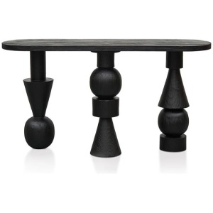 Miquel 1.6m Console Table - Full Black by Interior Secrets - AfterPay Available