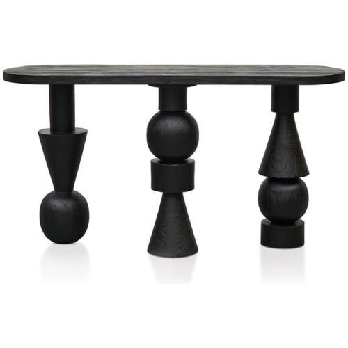 Miquel 1.6m Console Table - Full Black by Interior Secrets - AfterPay Available